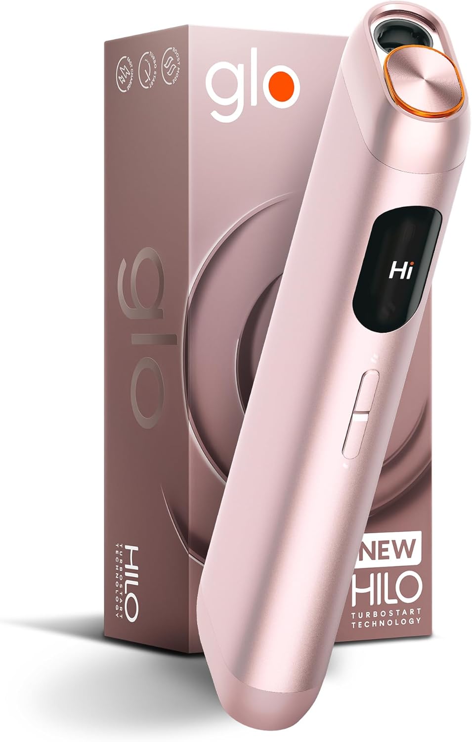glo™ Hilo Rosa Perla con confezione — dispositivo tabacco riscaldato