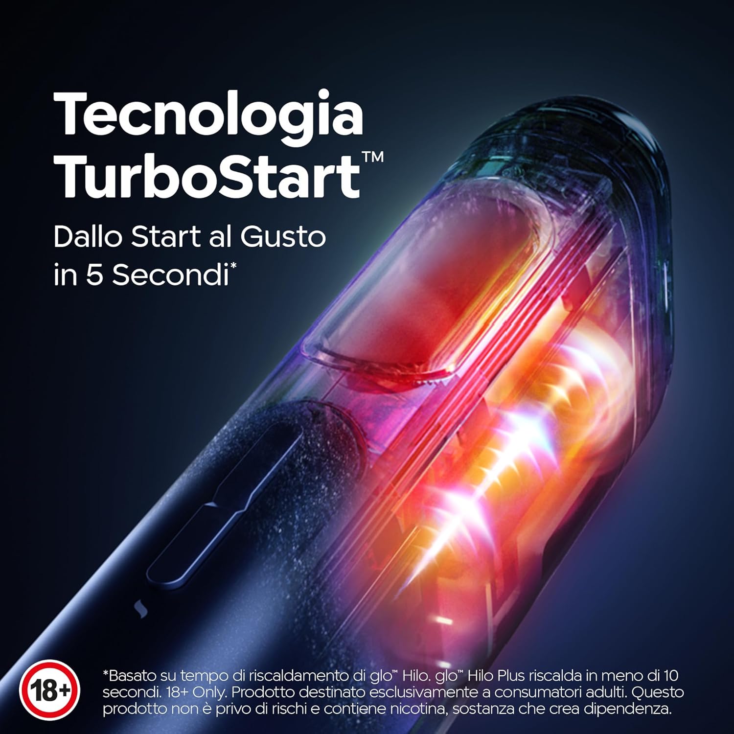 glo™ Hilo tecnologia TurboStart — riscaldamento in 5 secondi interno dispositivo