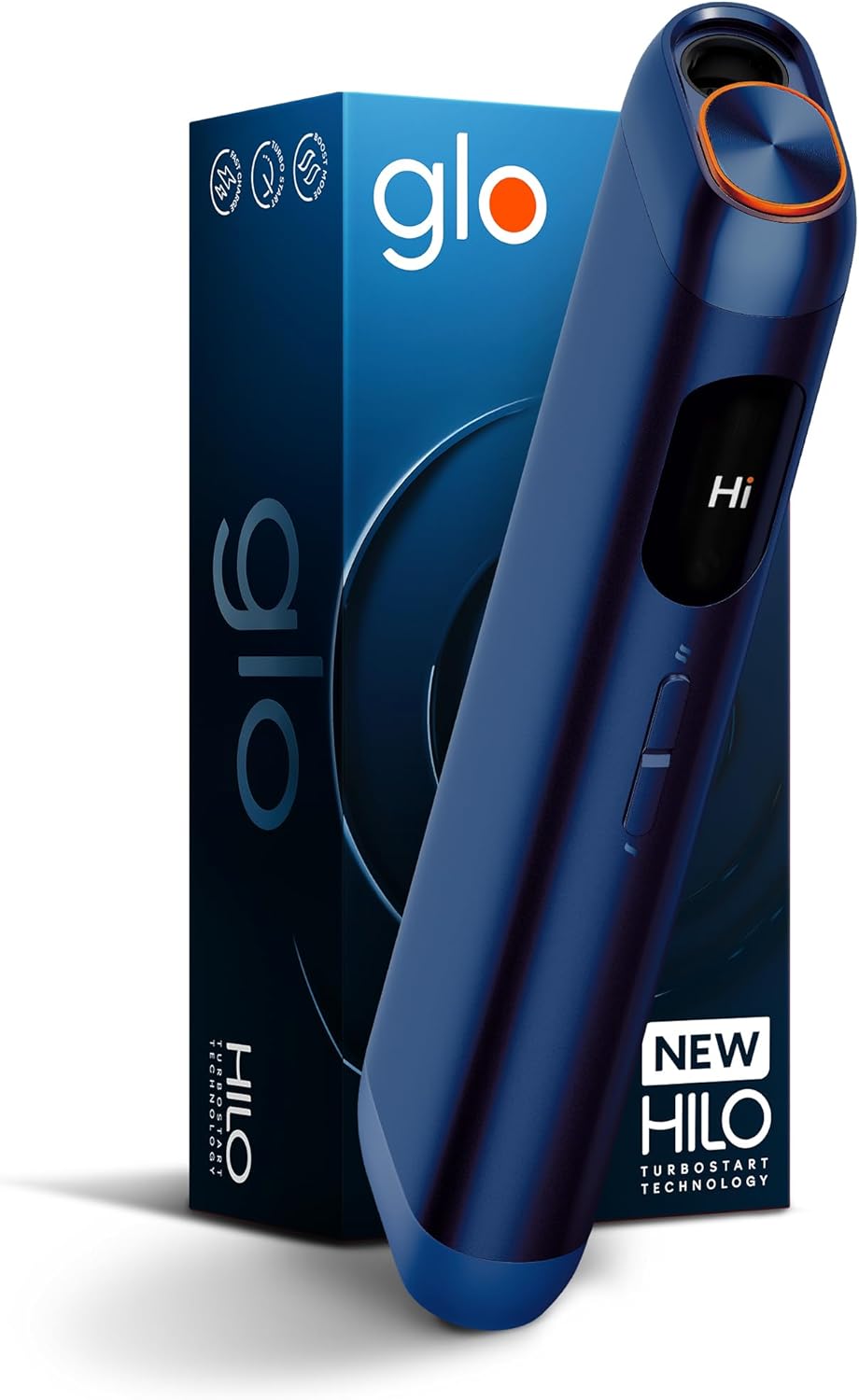 glo™ Hilo Navy Blu con confezione — dispositivo tabacco riscaldato